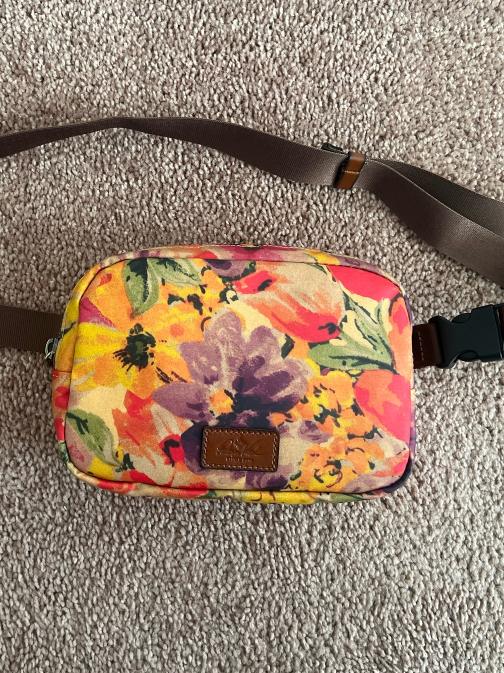 Patricia Nash Floral Canvas Crossbody Belt Bag